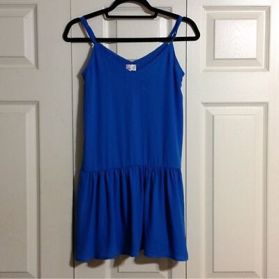 ALYA FRANCESCA'S Size XX-Small Royal Blue Drop Waist Dress Spaghetti Straps Mini