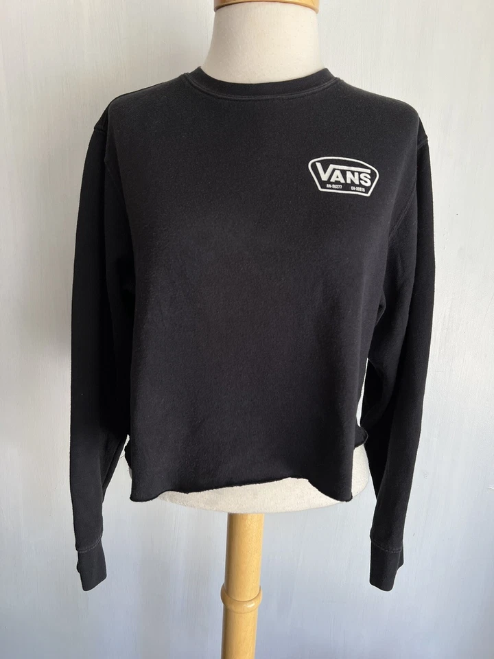 范斯 OFF THE WALL 官方女式 CALI 长袖裁剪上衣运动衫,尺寸 S — 第 2/4 张图片