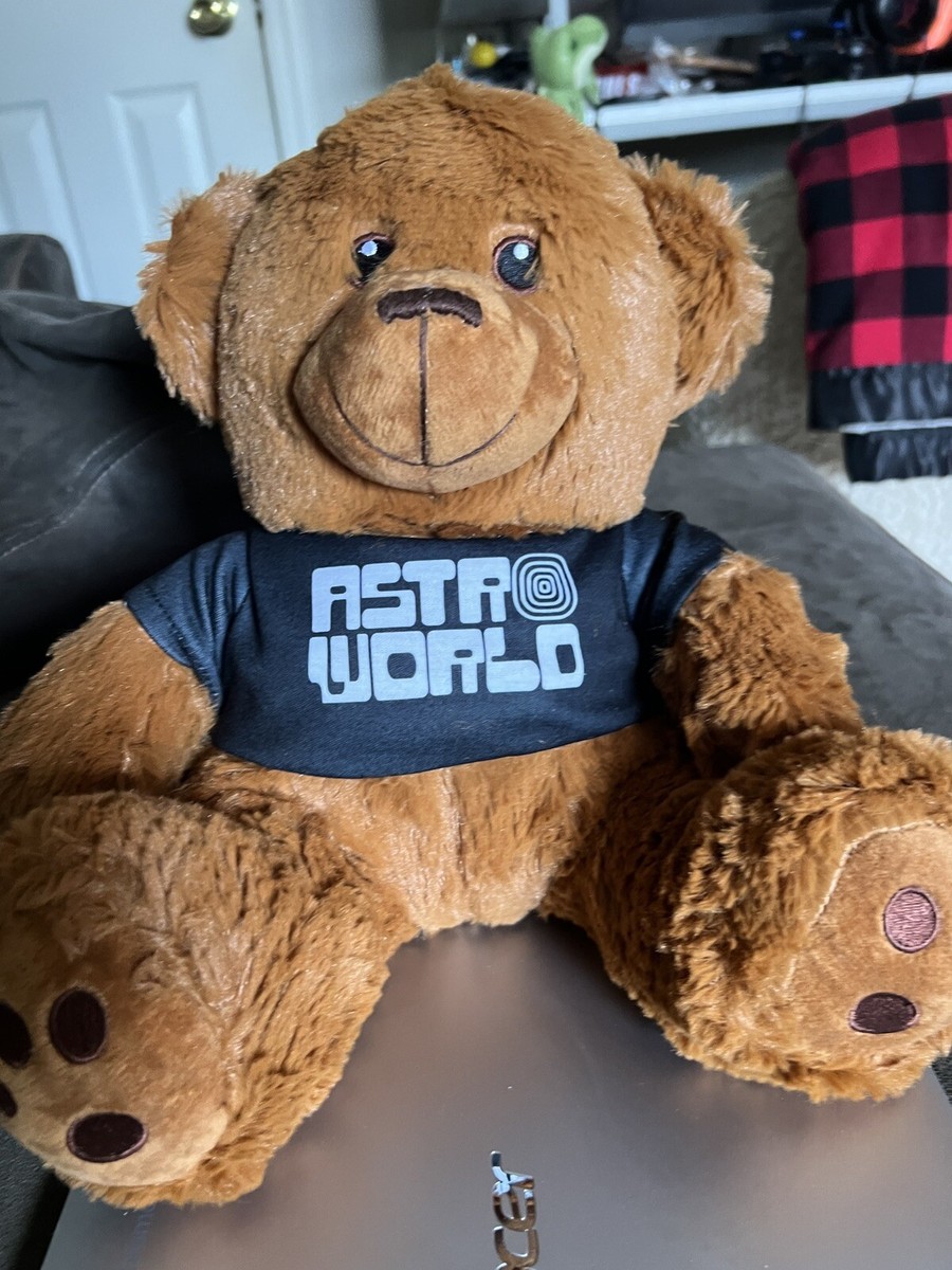 rapture studios travis scott plush ぬいぐるみ Astroworld Travis Scott Teddy Bear Plush Brown Nwot | eBay