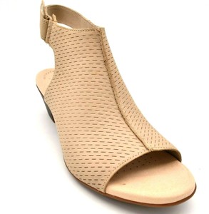 clarks nubuck leather perforated wedges