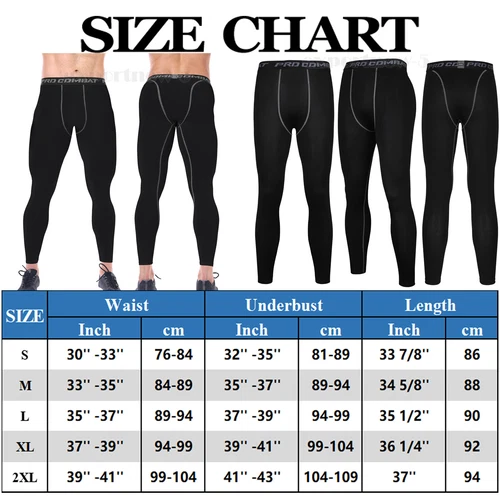 Herren Kompressions Leggings Hose Trousers Fitness Baskerball Jogginghose HEISS - Bild 18 von 24