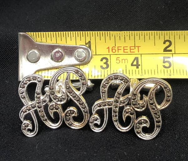 Vintage Monogrammed Initials AP 925 Solid BK Ster… - image 2