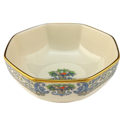 Lenox China AUTUMN Octagonal Vegetable Soup Candy Nuts Bowl Earlier Gold Stamp - Picture 2 of 7