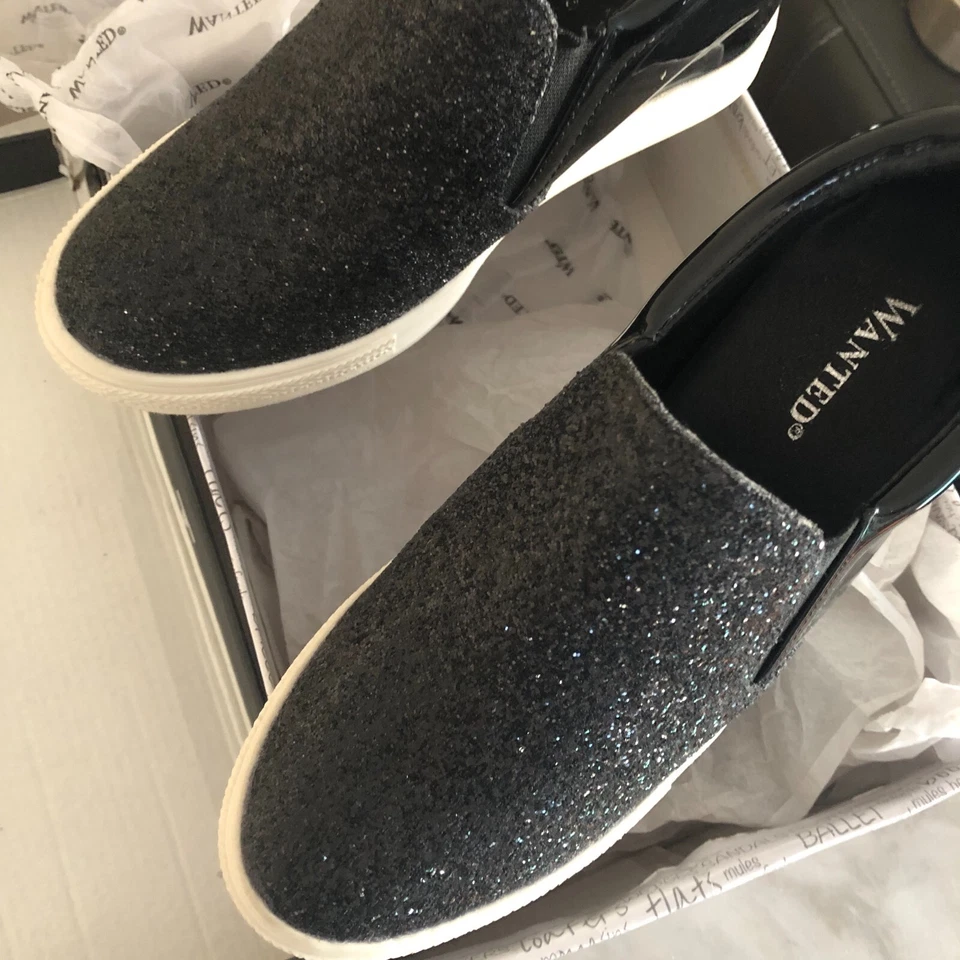 Wanted Illuming Women's Black Patent/Sparkle Sneakers - Size: 6.5 M - READ BELOW - Image 3 of 4