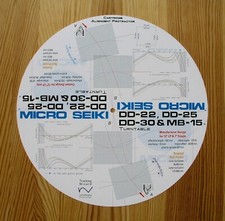 Micro Seiki DD-22/DD-25/DD-30  MB-15 Tonearm Cartridge Alignment Protractor