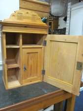 Weichholz Wandschrank,Antiker Jugendstil Hängeschrank,Apothekerschrank,Schrank
