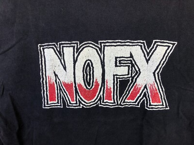 Vintage RARE - NOFX Punk Rock Band LOGO Black T-SHIRT SHIRT