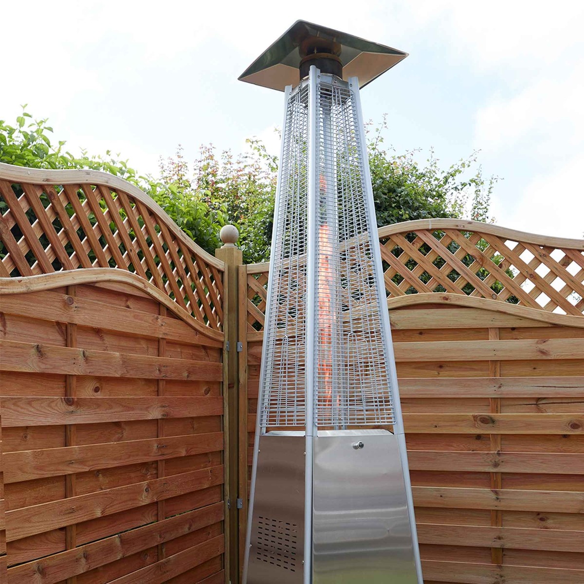 Dellonda Pyramid Gas Patio Heater 13kW Commercial/Garden Use, Stainless  Steel 5054511979039 | eBay