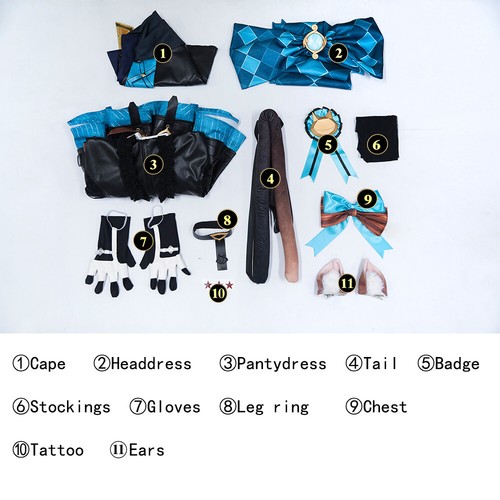 NEW ARRIVAL Games Genshin Impact Lynette Cosplay Costume Halloween Dress - 第 11/11 張圖片