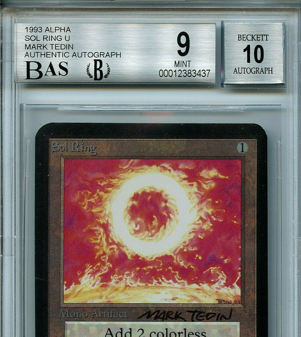 MTG Alpha Sol Ring BGS 9 Mint BAS 10 Magic Card WOTC MTG Alpha Sol Ring BGS 9 Mint BAS 10 Magic Card WOTC