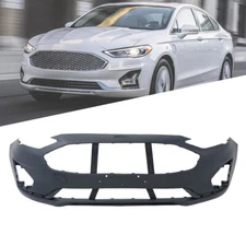 Front Bumper Cover For 2019 2020 Ford Fusion Plastic W/ Tow Hook Replacement