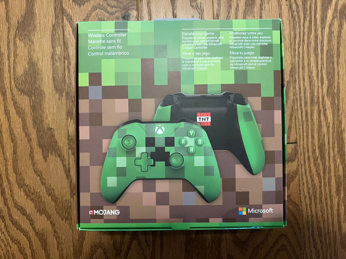 Brand New Minecraft Creeper Limited Edition Wireless Controller Xbox One  889842182347