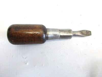 Vintage Stanley Hurwood stubby flathead screwdriver, 5/16'' width, full tang