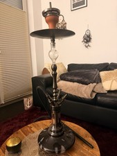 INVI Shisha Tesseract   Edelstahl - gun metal purple flower