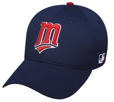 Minnesota Twins MLB OC Sports Hat Cap Navy Blue Red M Logo Adult Mens Adjustable