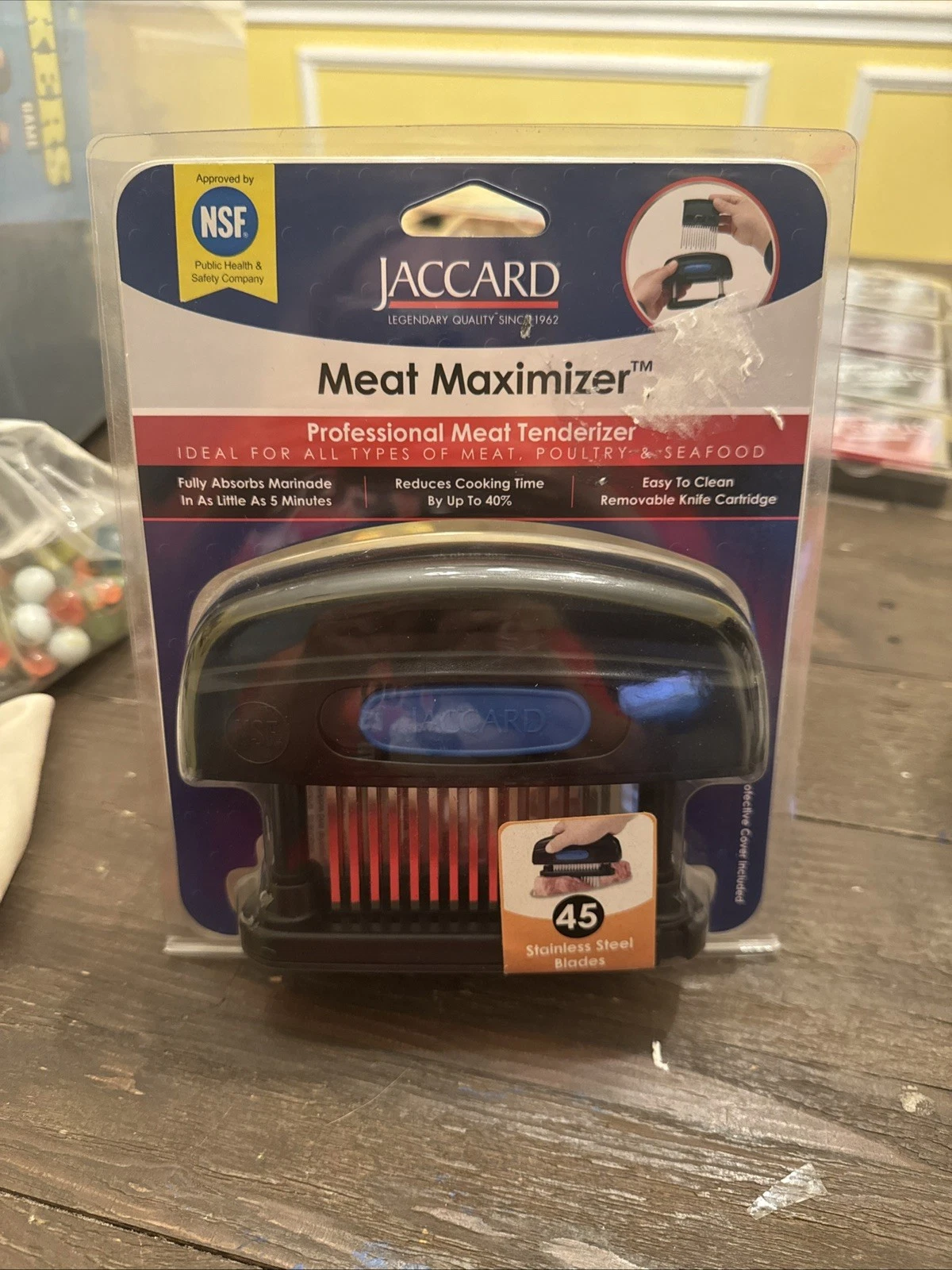 JACCARD MEAT TENDERIZER 45 Stainless Steel Knives Black Dishwaher Save. NEW
Opens in a new window or