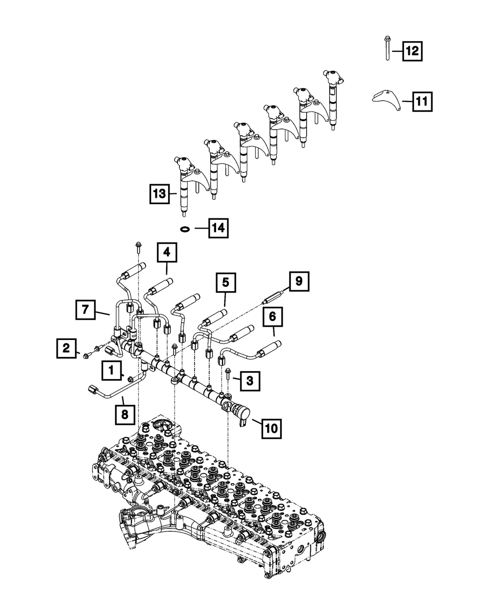 Genuine Mopar Fuel Injector Supply Tube 68724772AA
