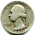1940 Silver Washington Quarter !!