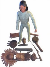 Vintage Gray GERONIMO Marx Johnny West Action Figure w/Accessories NEEDS HAND