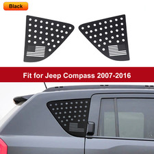 Rear Window Cover Alloy Glass Panel Accessories Us Flag For Jeep Compass 2007-16