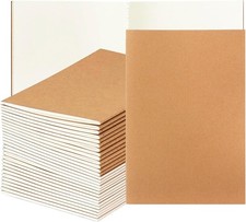 30 Pack A5 Kraft Notebooks, Bulk Blank Journals for Kids, Travel Journal Unlined