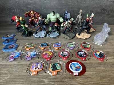 30 Piece Disney Infinity 1.0 - 3.0 Mixed Lot of Figures, Playsets, Power Discs