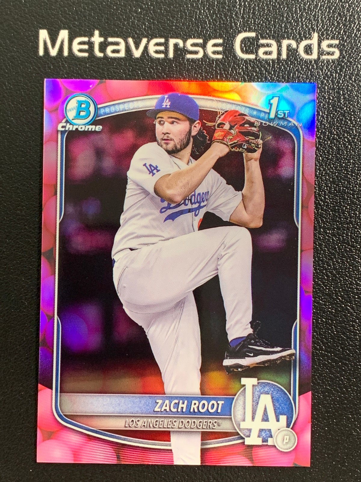2025 Bowman Chrome Draft 1st Zach Root Bubble Gum Refractor SSP