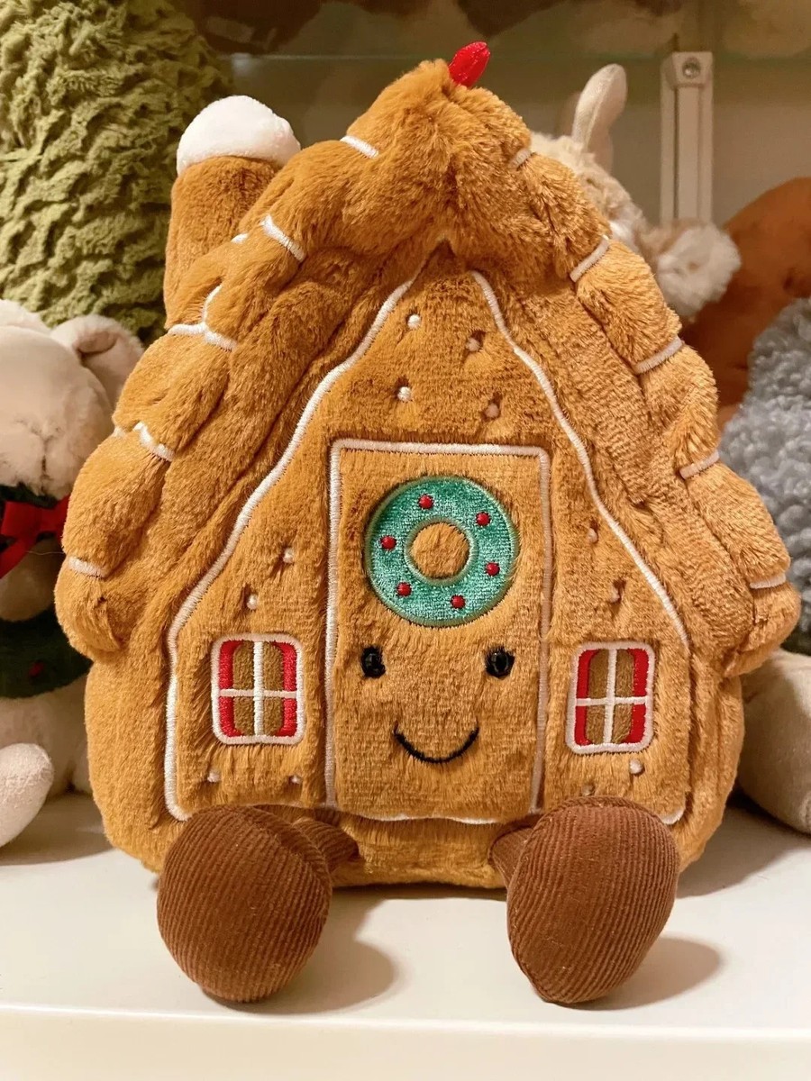 Jelly Cat Fun Christmas Gingerbread House Plush Toy Soothing Doll