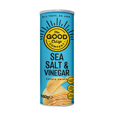 The Good Crisp Company Sea Salt & Vinegar 8 x 160g Sharing Crisps