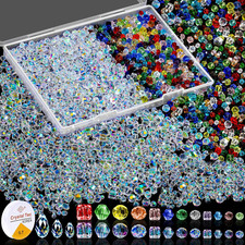 1401 PCS Crystal Glass Beads for Jewelry Making Glass Beads for Suncatchers