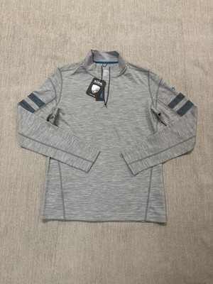 NEW Kuhl Team 1/4 Zip Merino Wool Pullover Sweater Men s Small  Ash  Aeroknit
