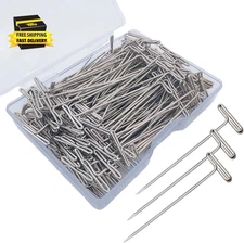 T Pins 150 Pack 1.5 Inch T-Pins Sewing Pin for Blocking Knitting, Straight Wig P