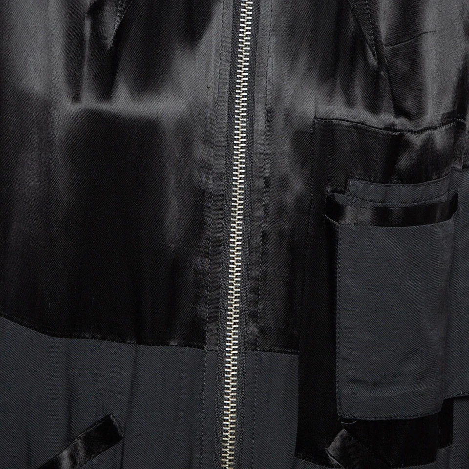 Chaqueta de bombardero Haider Ackermann negra satinada S Foto 4 de 4