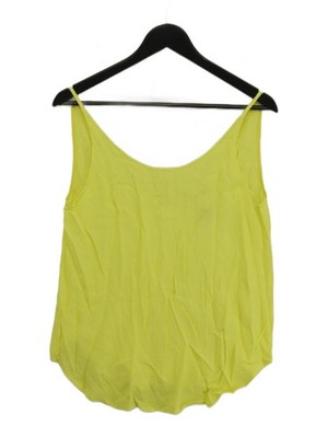 Ba&sh Damen T-Shirt S gelb 100% Viskose ärmellos V-Ausschnitt Basic