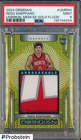 2024-25 Obsidian Unbreakable Gold Flood Reed Sheppard RC 3-Color Patch /10 PSA 9