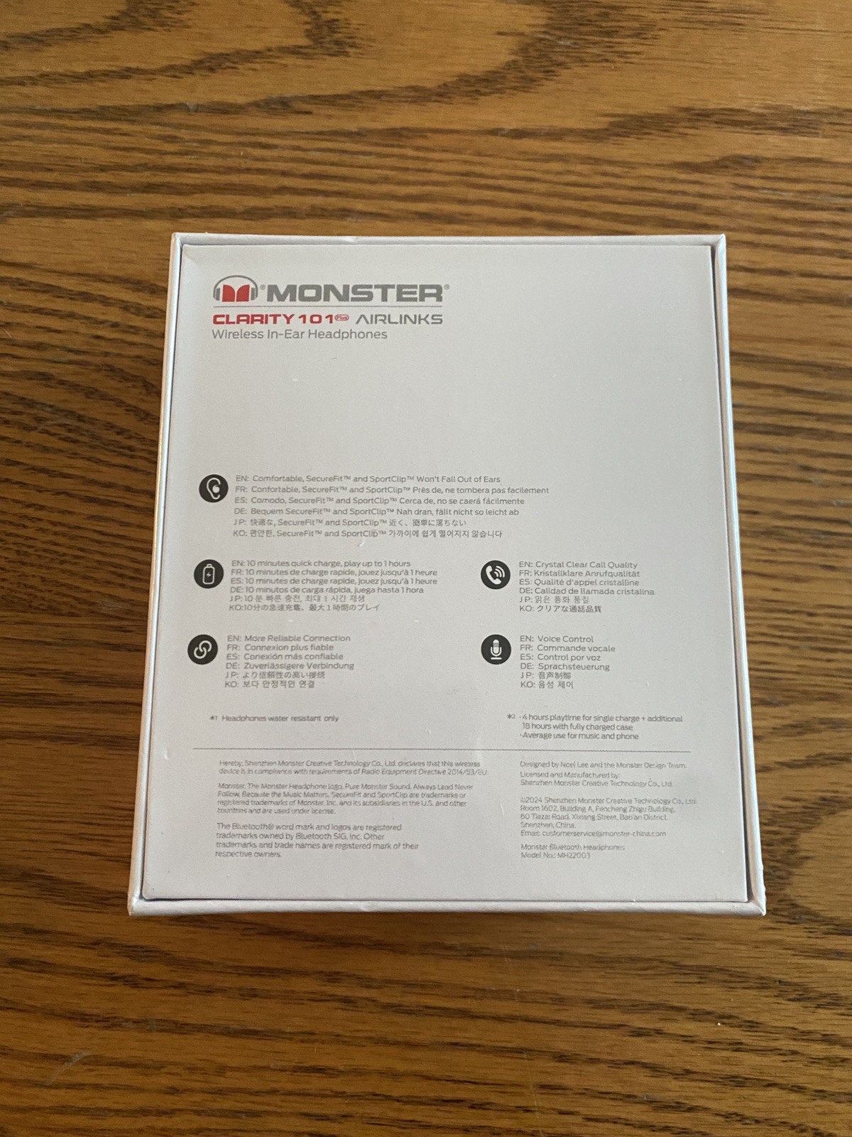 SEALED Monster Clarity 101 Plus AirLinks Wireless Earbuds with Charging Case