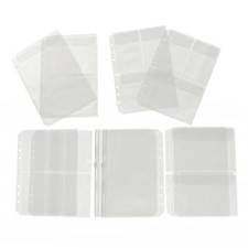 10 clear document sleeves for A5, A6, A7 sizes, transparent, with punched edges
