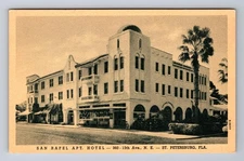 St Petersburg FL-Florida, San Rafel Apt. Hotel, 360 13th Ave. Vintage Postcard