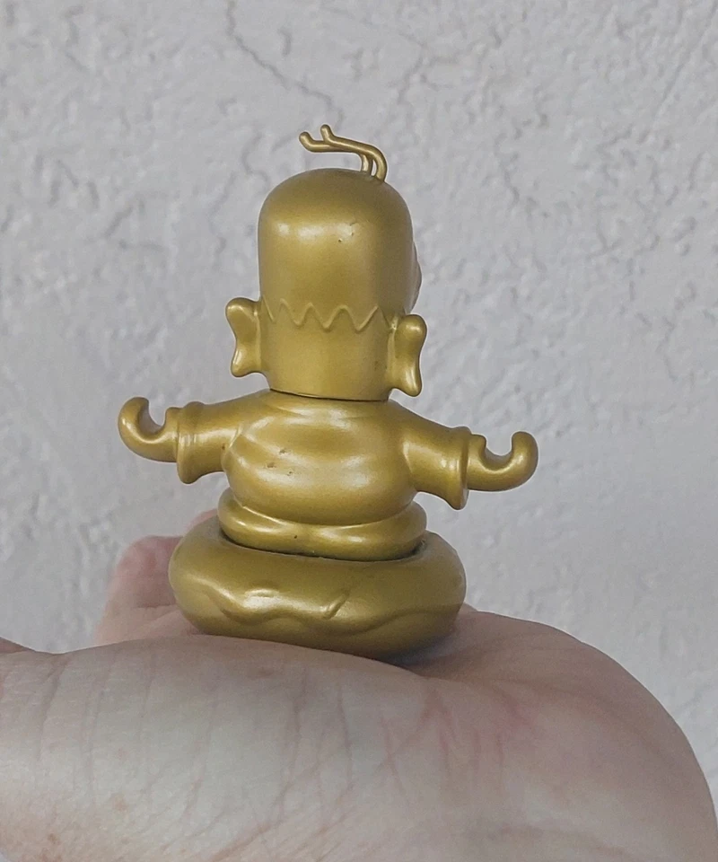 Simpsons 3" vinyl figure GOLDEN HOMER BUDDHA Matt Groening KidRobot Lootcrate - Image 3 of 4