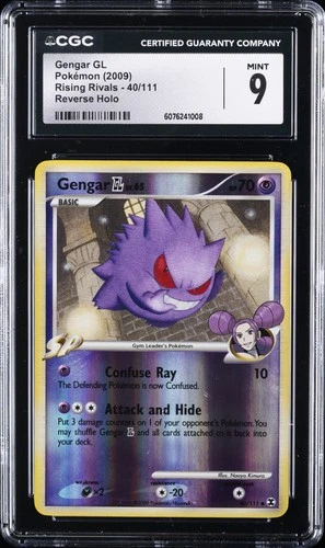 2009 POKEMON RISING RIVALS REVERSE HOLO #40/111 GENGAR GL CGC 9