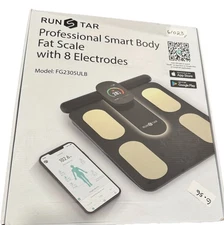 RunStar Professional Smart Body Fat Scale w/ 8 Electrodes FG2305ULB Black