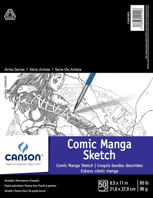 8.5'' x 11'' Comic Manga Sketchbook 50 Sheets 65lb Acid Free Artist Pad