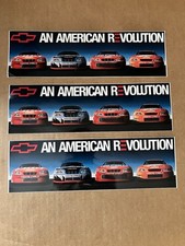 3) Chevrolet An American Revolution Bumper Sticker Decal Monte Carlo NASCAR NOS