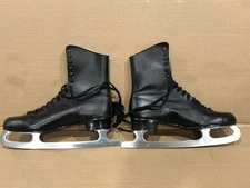 Men's Vintage Black Figure Ice Skates Size 10