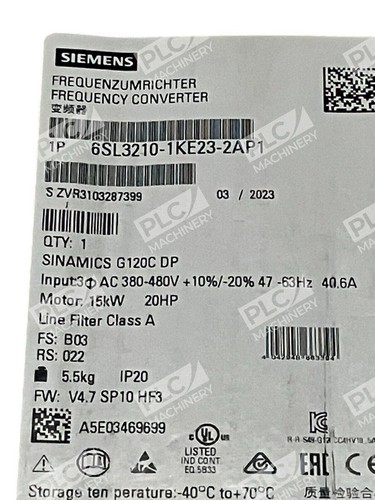 Siemens Frequency Inverter 6SL3210-1KE23-2AP1 - Picture 3 of 3