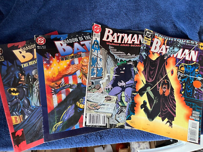Lot of Four Batman comic books-Shadow #6&7, Batman#450,knightquest#508 bc