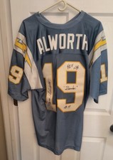 LANCE ALWORTH SIGNED THROWBACK SAN DIEGO CHARGERS JERSEY 