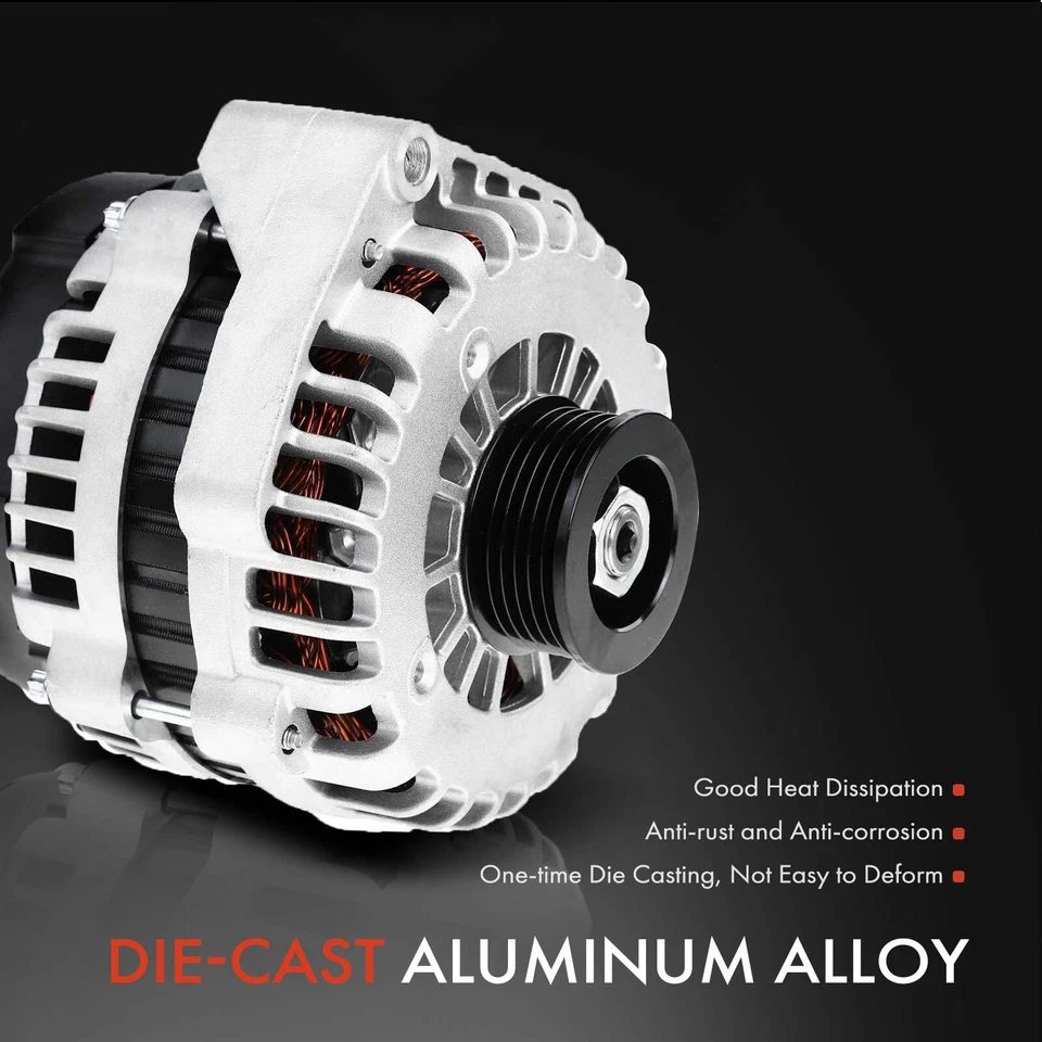 Alternador para Chevrolet Silverado 2500 3500 HD GMC V8 6,6 L CW 6 ranuras 145 amperios Foto 4 de 4