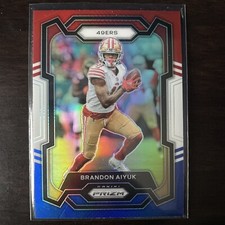 2023 Panini Prizm Brandon Aiyuk 265 Red White & Blue Prizm San Francisco 49ers