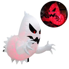 Halloween Inflatable Ghost Broke Out from Window with LED Light Outdoor Decor